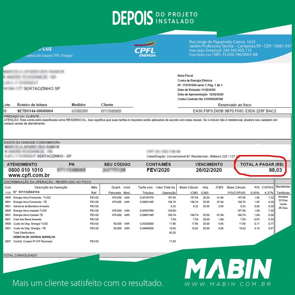 Mabin Depois do projeto instalado Sertãozinho São Paulo