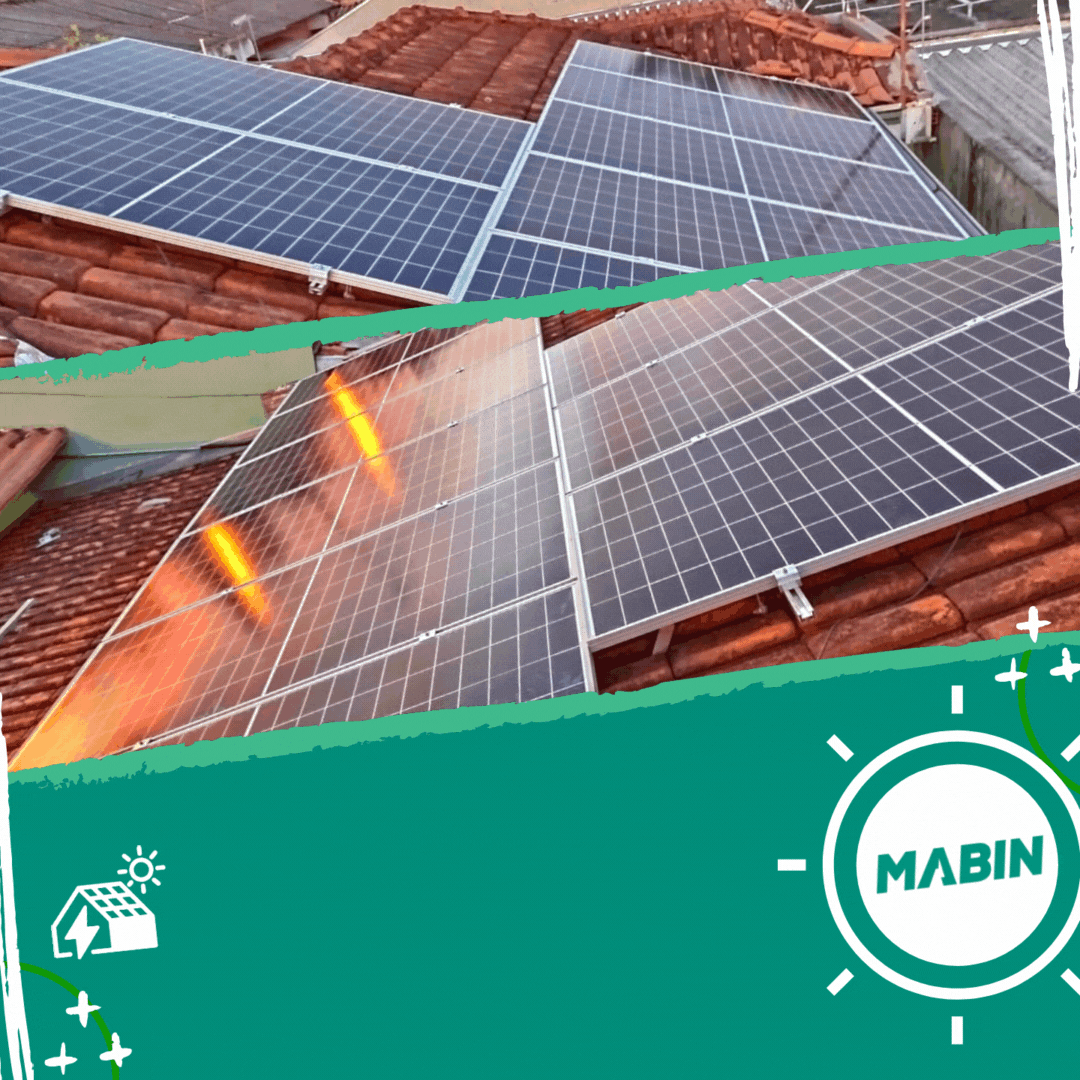 Animação com imagens de painéis solares do projeto em Jardinópolis, São Paulo
