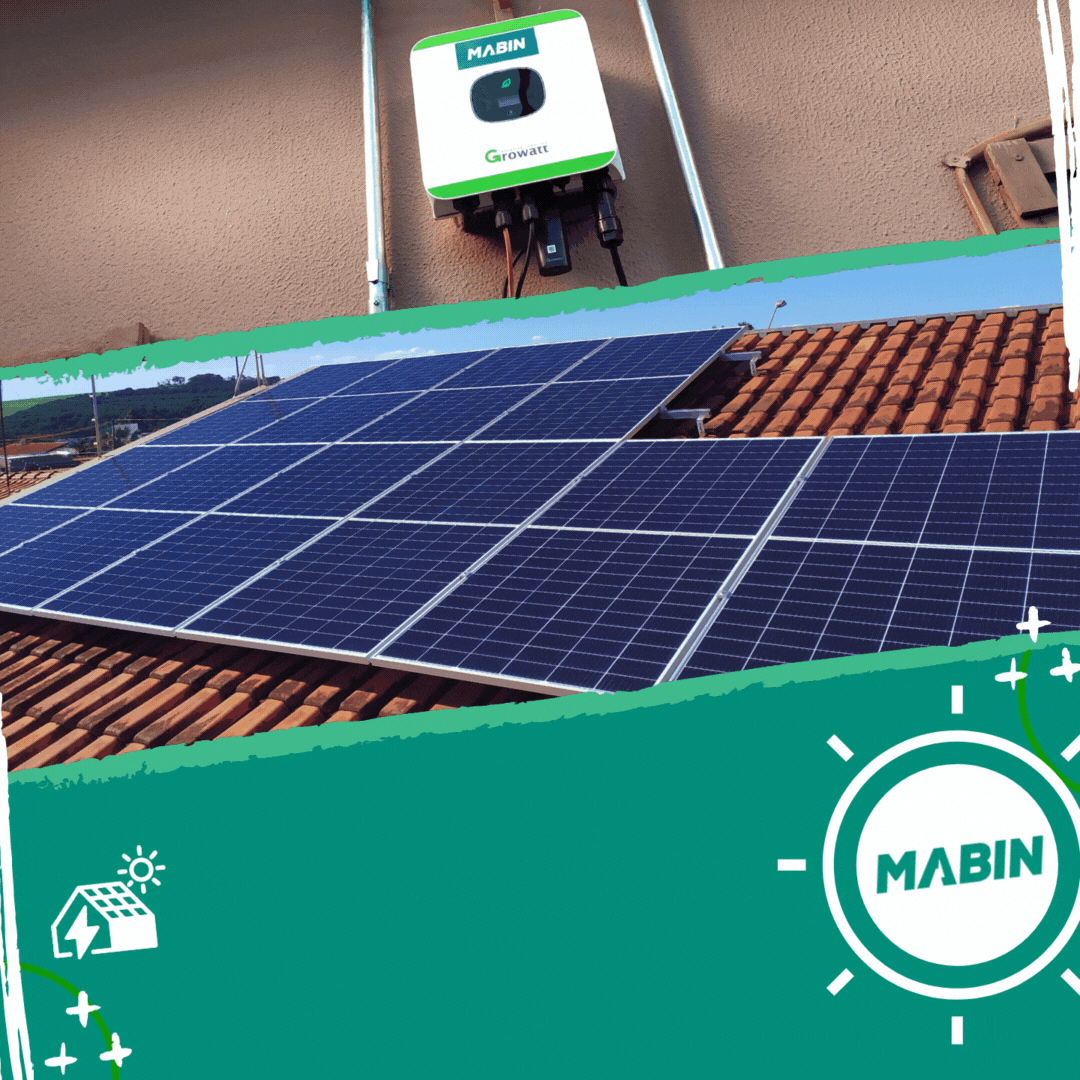 Animação com imagens de painéis solares do projeto em Jardinópolis, São Paulo