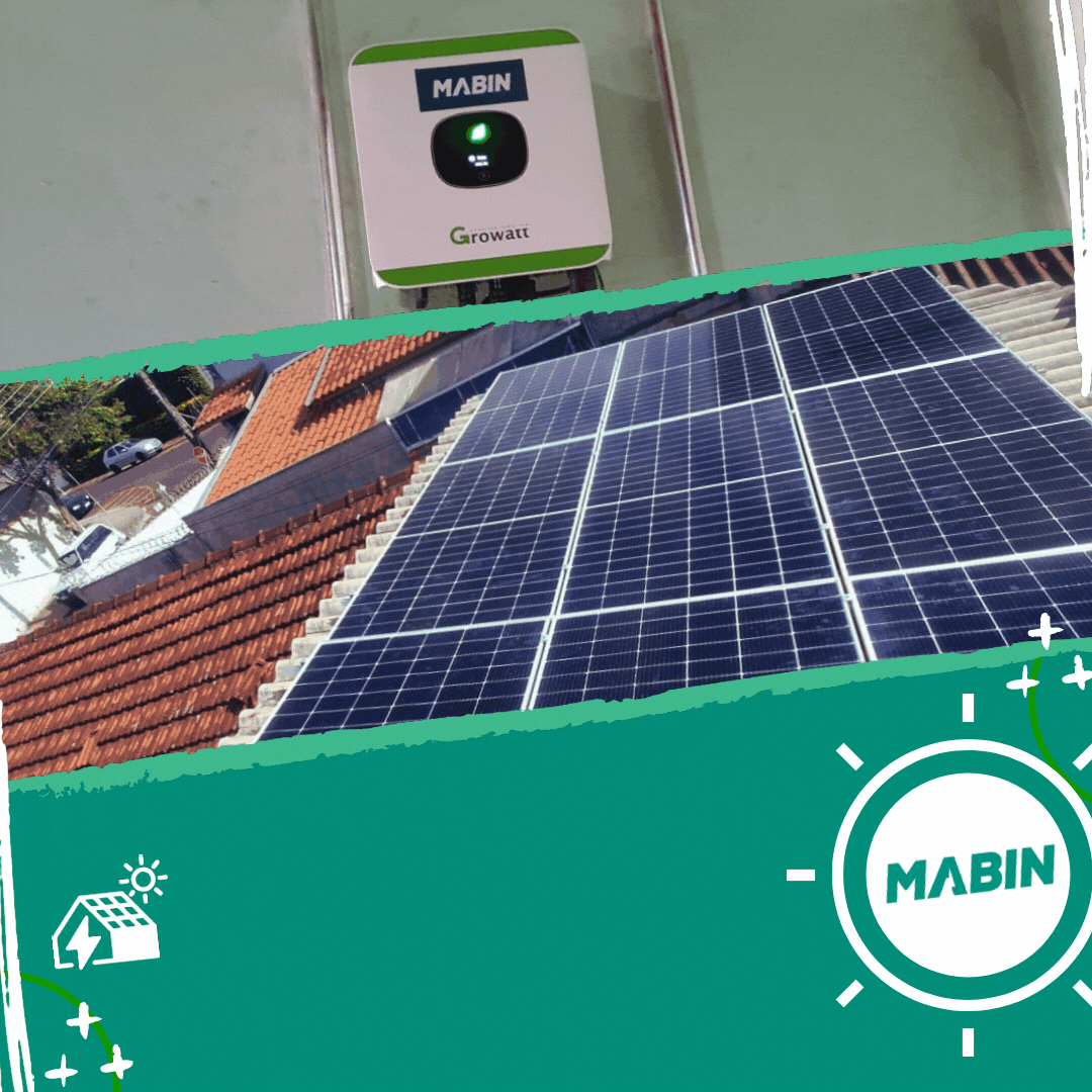 Energia solar em Franca/SP, Projeto realizado pela MABIN com capacidade instalada de 4,05kWp, 09 módulos 450W e 01 inversor 3kWp