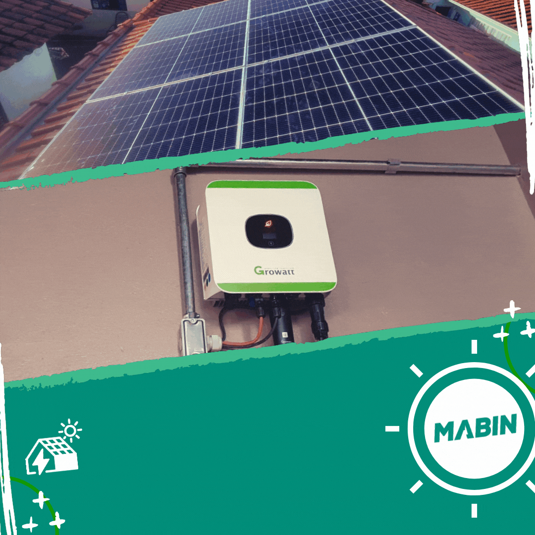 Energia solar em Ipuã/SP, Projeto realizado pela MABIN com capacidade instalada de 2,70kWp, 06 módulos 450W e 01 inversor 2,5kWp