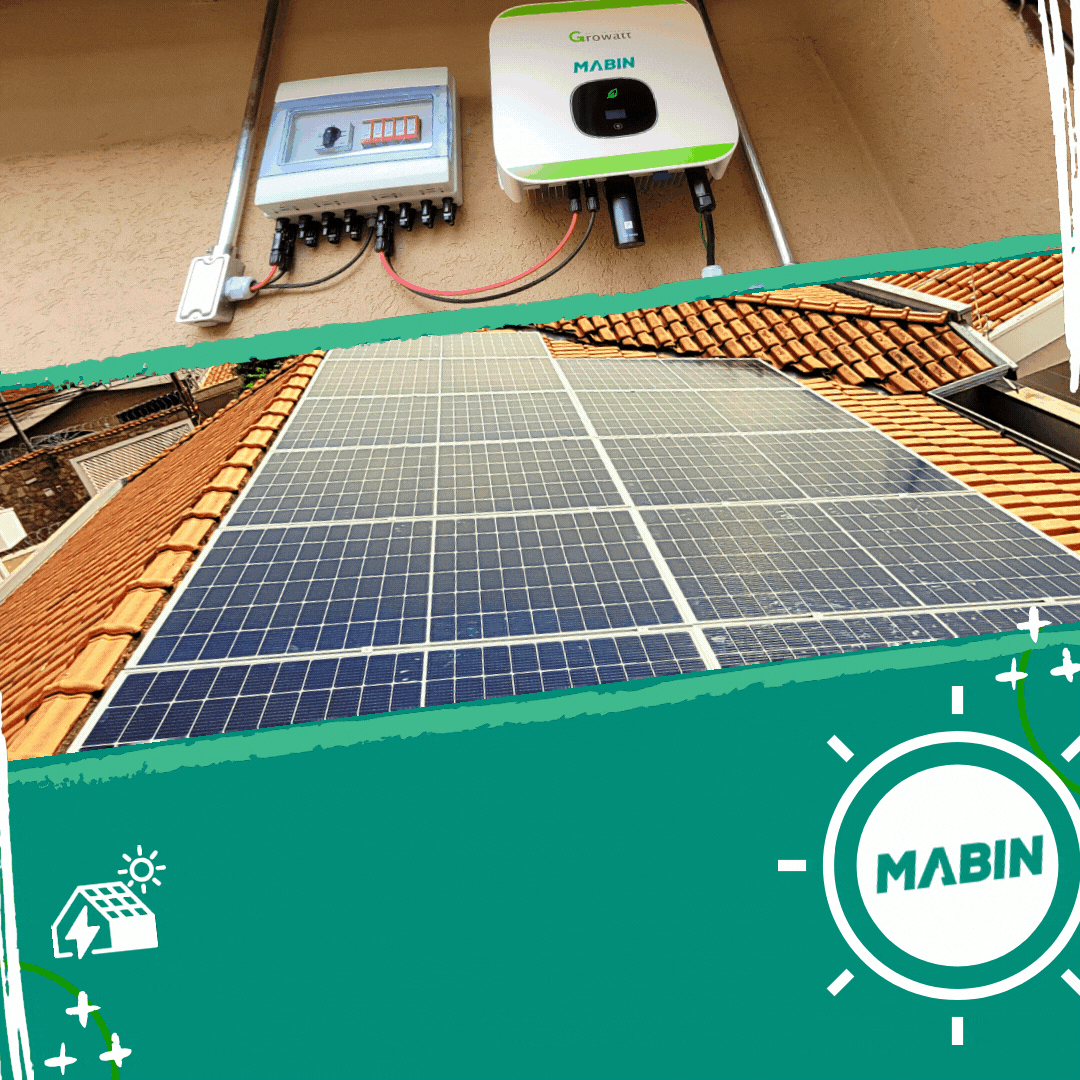 Projeto realizado pela MABIN Energia solar em Ribeirão Preto/SP, com capacidade instalada de 4,95kWp, 11 módulos 450W e 01 inversor 5kWp.