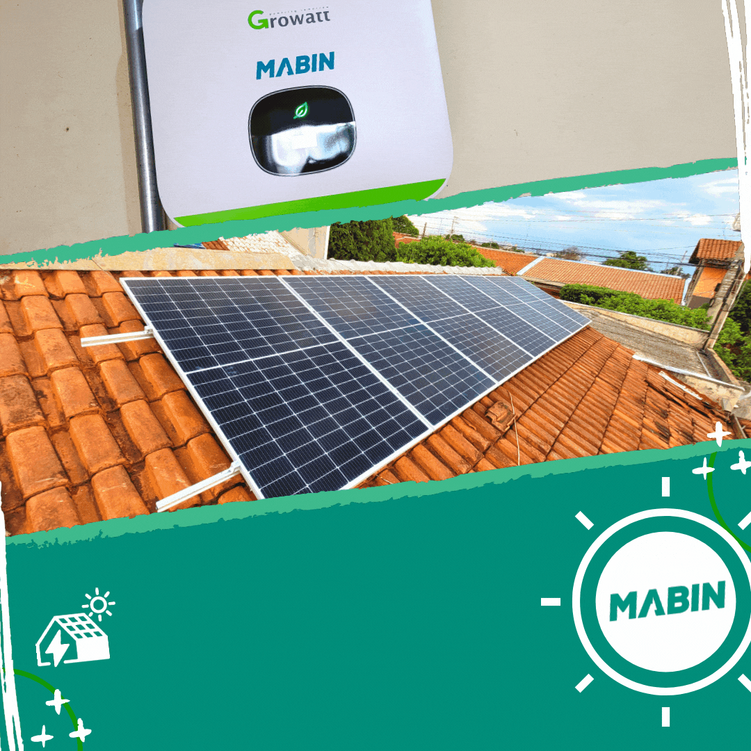 Projeto realizado pela MABIN Energia solar em Sertãozinho/SP, com capacidade instalada de 5,40kWp, 12 módulos 460W e 01 inversor 6kWp.