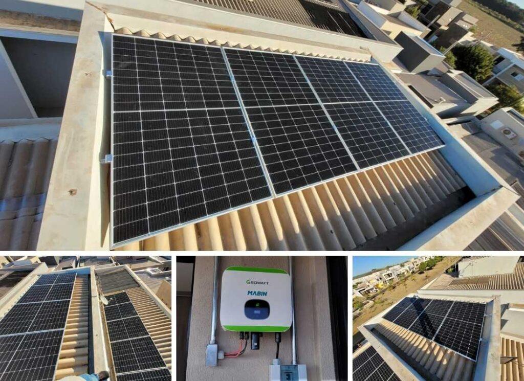 Projeto realizado pela MABIN Energia solar em Orlândia/SP, com capacidade instalada de 3,68kWp, 08 módulos 460W e 01 inversor 3kWp.