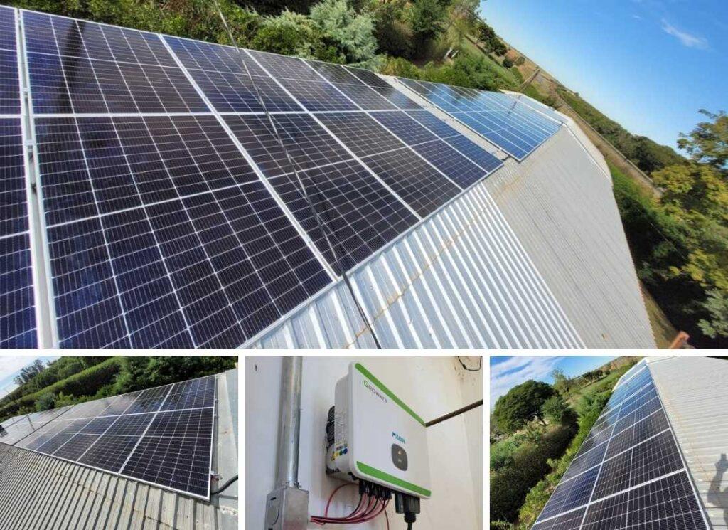 Projeto realizado pela MABIN Energia solar em Orlândia/SP, com capacidade instalada de 3,68kWp, 08 módulos 460W e 01 inversor 3kWp. Painéis solares instalados no projeto da MABIN em Conchal, São Paulo