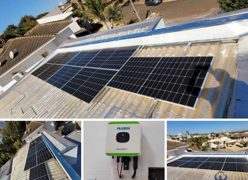 Projeto realizado pela MABIN Energia solar em Ribeirão Preto/SP, com capacidade instalada de 4,14kWp, 09 módulos 460W e 01 inversor 3kWp.