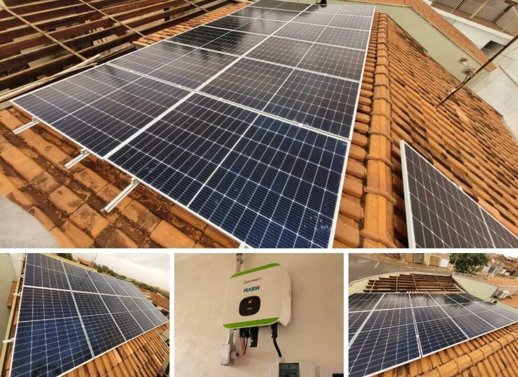 Projeto realizado pela MABIN Energia solar em Jardinópolis/SP, com capacidade instalada de 6,44kWp, 14 módulos 460W e 01 inversor 6kWp.