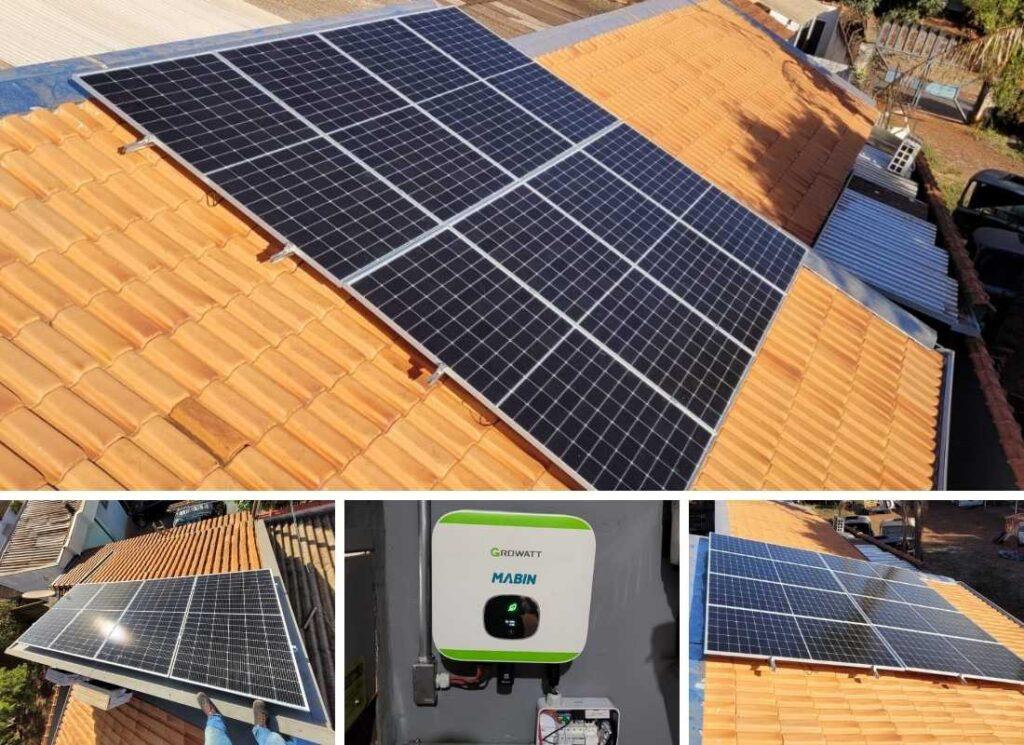 Projeto realizado pela MABIN Energia solar em Orlândia/SP, com capacidade instalada de 3,68kWp, 08 módulos 460W e 01 inversor 3kWp. Projeto realizado pela MABIN Energia solar em Pontal/SP, com capacidade instalada de 5,52 kWp, 12 módulos 460W e 01 inversor 6kWp.