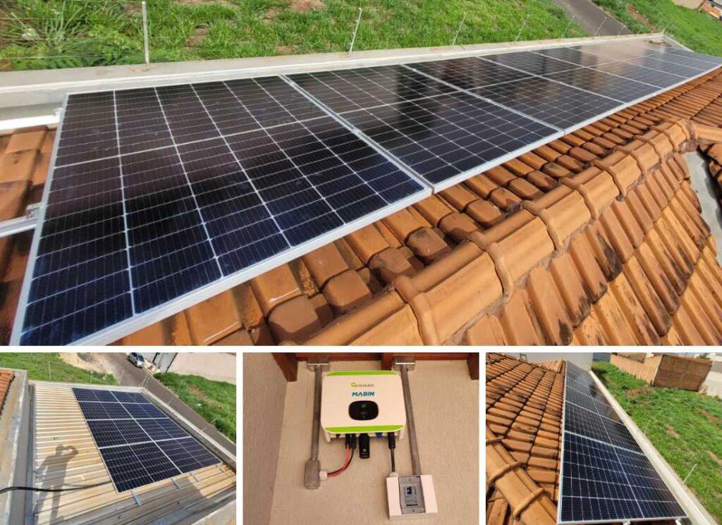 Projeto realizado pela MABIN Energia Solar em Sertãozinho/SP, com capacidade instalada de 7,36kWp, 16 módulos 460W e 01 inversor de 6kWp.
