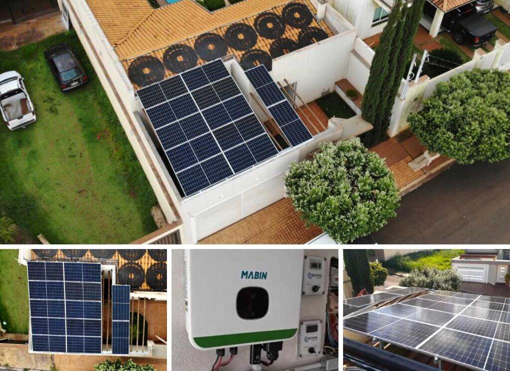 Projeto realizado pela MABIN Energia Solar em Sertãozinho/SP, com capacidade instalada de 6,78kWp, 12 módulos 565W e 01 inversor de 8kWp.
