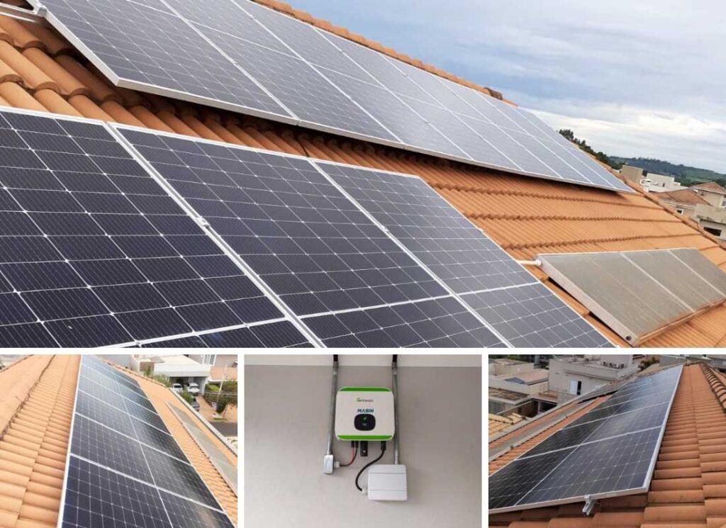 Projeto realizado pela MABIN Energia Solar em Ribeirão Preto/SP, com capacidade instalada de 6,90kWp, 15 módulos 460W e 01 inversor de 6kWp.