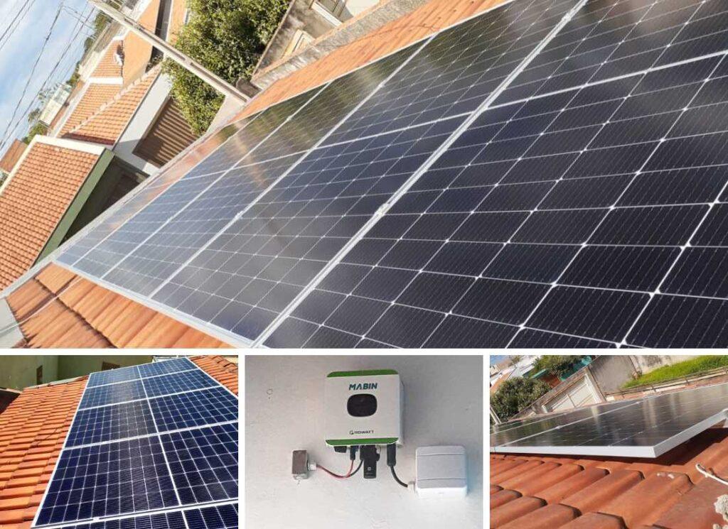 Projeto realizado pela MABIN Energia Solar em Sertãozinho/SP, com capacidade instalada de 2,3kWp, 05 módulos 460W e 01 inversor de 3kWp.