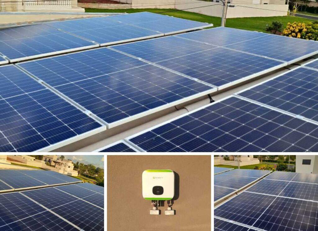 Projeto realizado pela MABIN Energia Solar em Ribeirão Preto/SP, com capacidade instalada de 5,52kWp, 12 módulos 460W e 1 inversor Growatt 5kWp.