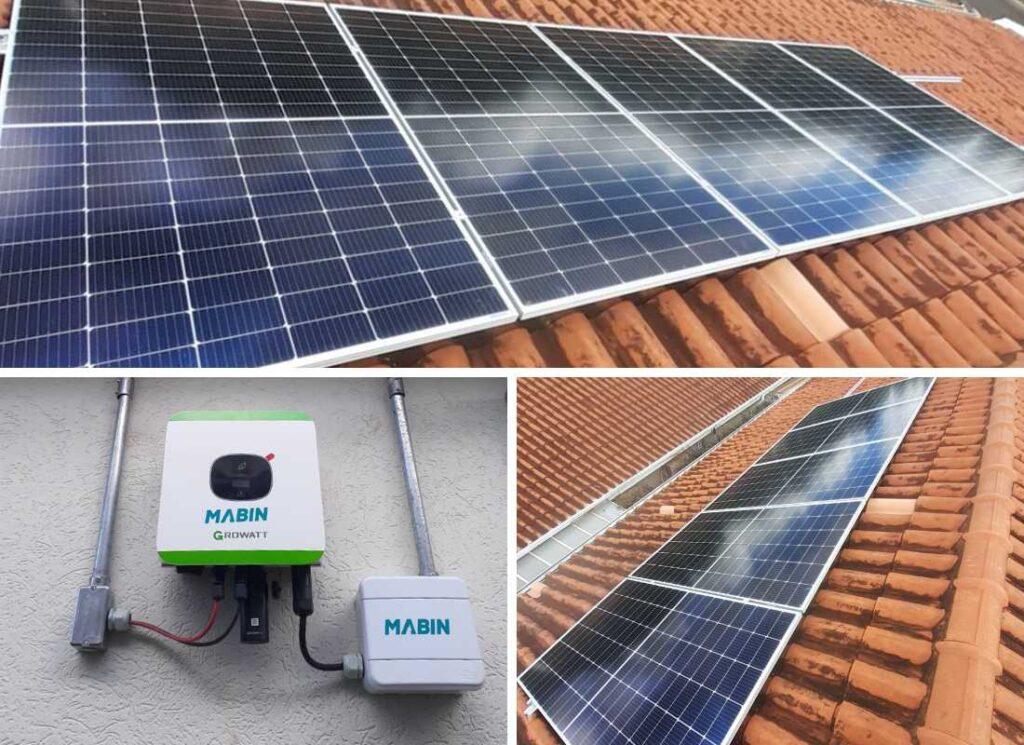 Projeto realizado pela MABIN Energia solar em Orlândia/SP, com capacidade instalada de 3,68kWp, 08 módulos 460W e 01 inversor 3kWp. Projeto realizado pela MABIN Energia Solar em Ribeirão Preto/SP, com capacidade instalada de 2,30kWp, 05 módulos 460W e 01 inversor de 2kWp.