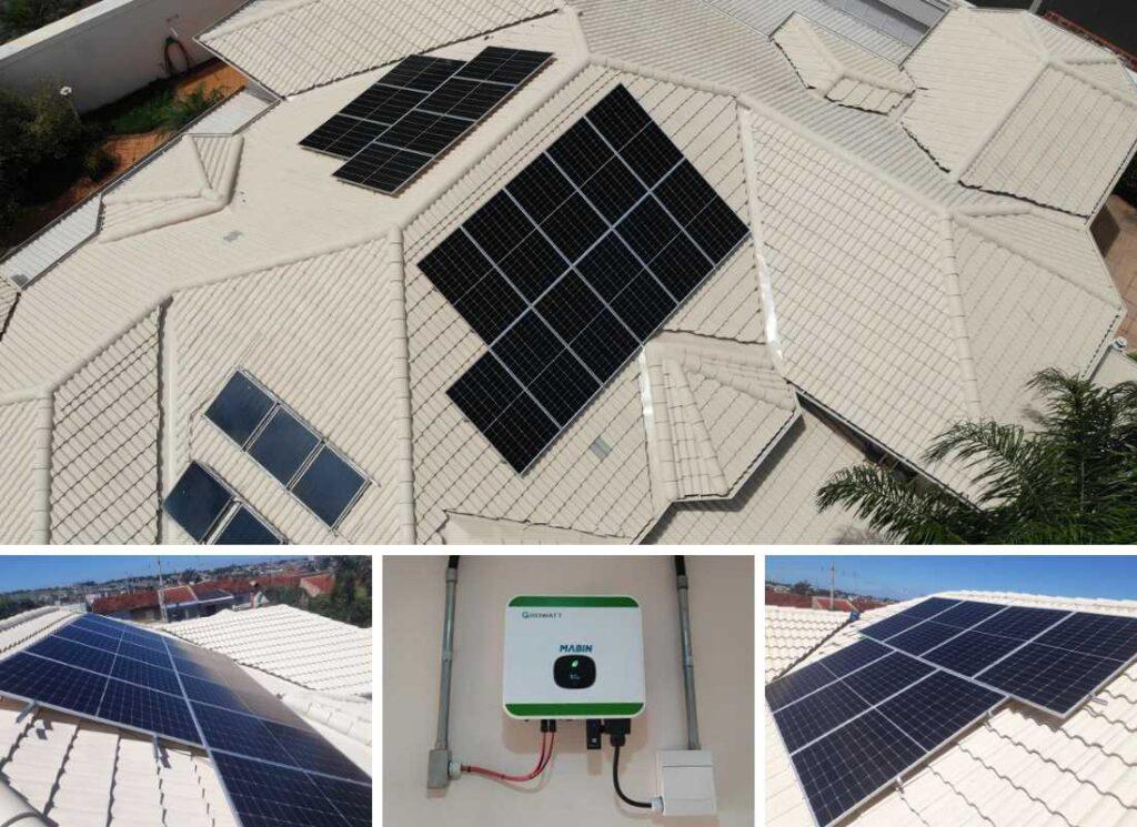 Projeto realizado pela MABIN Energia Solar em Sertãozinho/SP, com capacidade instalada de 8,46kWp, 18 módulos 470W e 01 inversor de 10kWp.