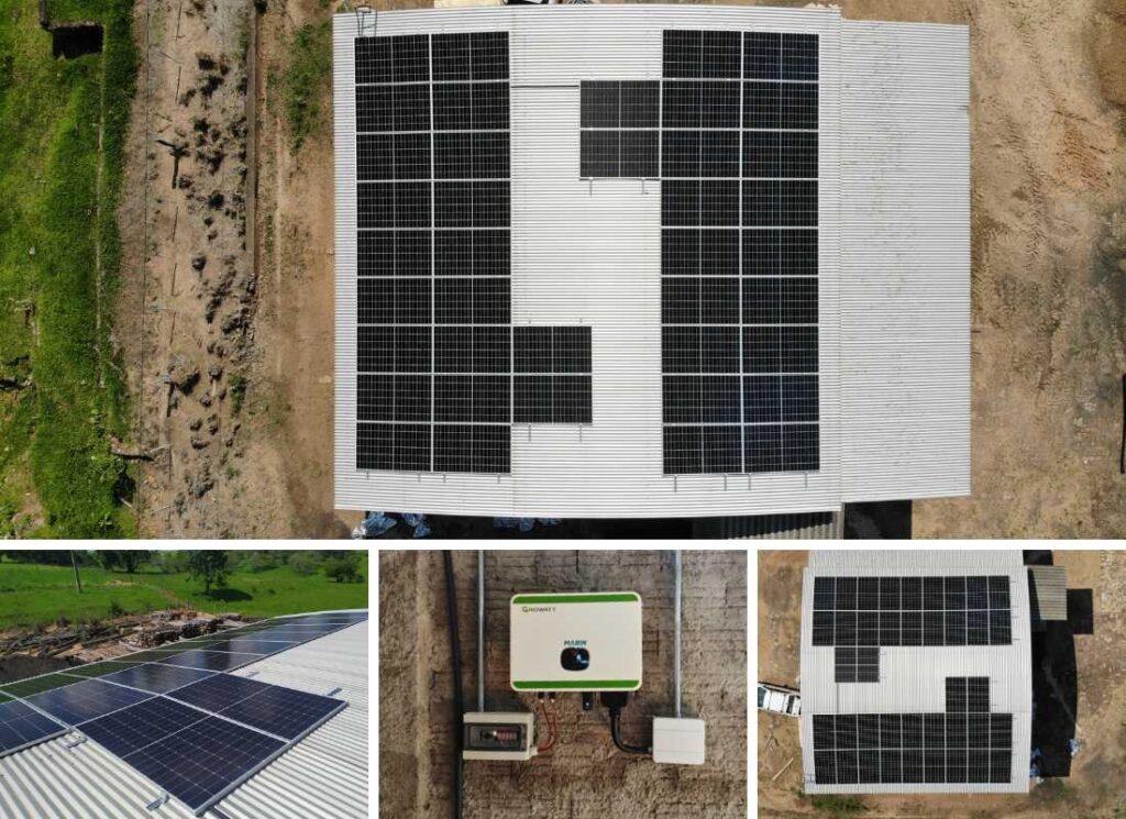 Projeto realizado pela MABIN Energia Solar em Júlio Mesquita/SP, com capacidade instalada de 18,60kWp, 40 módulos 465W e 01 inversor de 15kWp.