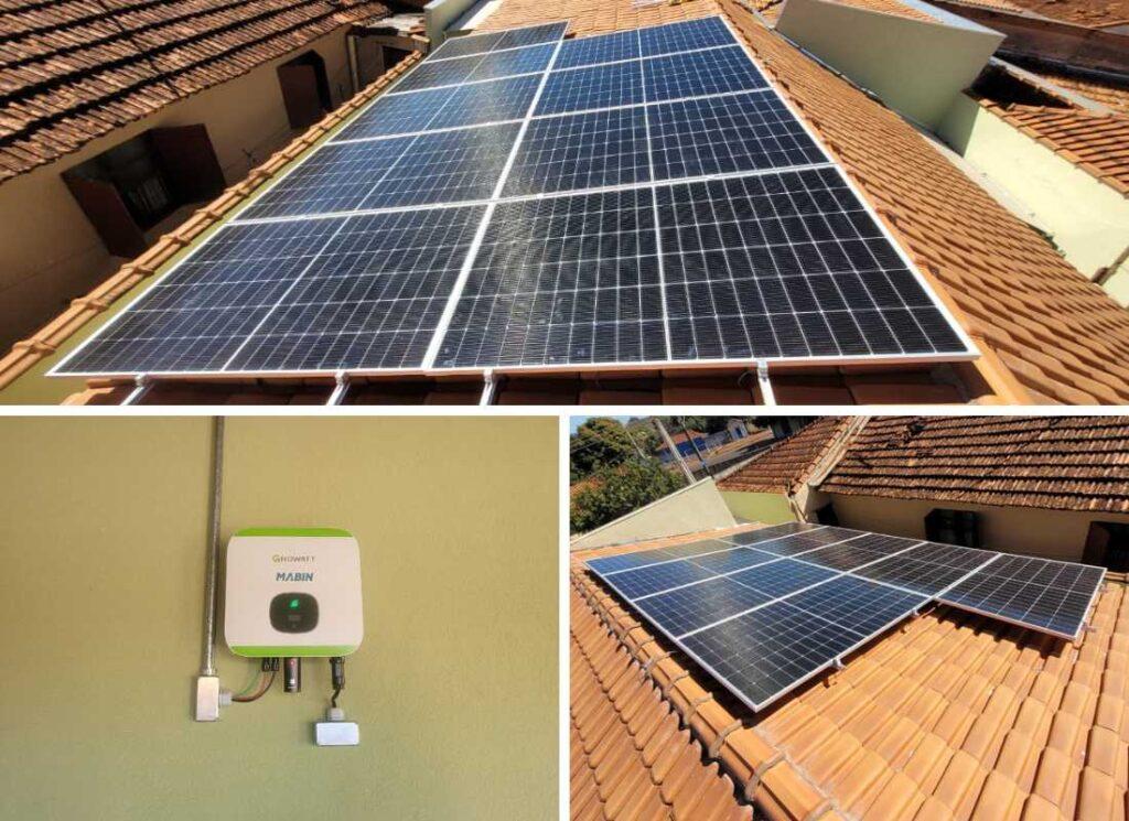 Projeto realizado pela MABIN Energia Solar em Jardinópolis/SP, com capacidade instalada de 4,23kWp, 09 módulos 470W e 01 inversor de 5kWp.