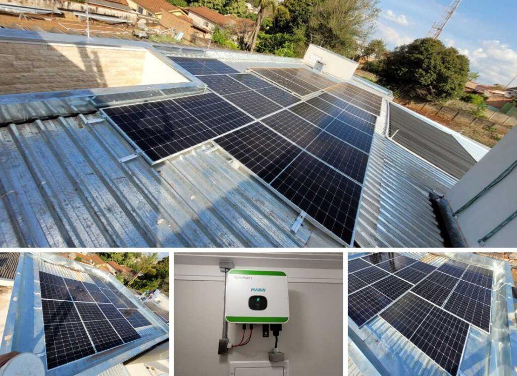 Projeto realizado pela MABIN Energia solar em Orlândia/SP, com capacidade instalada de 3,68kWp, 08 módulos 460W e 01 inversor 3kWp. Projeto realizado pela MABIN Energia Solar em Águas de Santa Bárbara/SP, com capacidade instalada de 9,4kWp, 20 módulos 470W e 01 inversor de 8kWp.