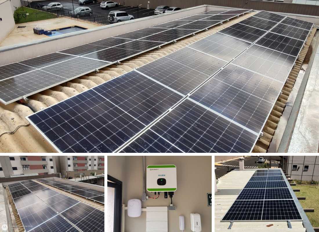 Projeto realizado pela MABIN Energia Solar em Sertãozinho/SP, com capacidade instalada de 25,38 kWp, 54 módulos 470 W e 2 inversores (10 kW + 8 kW).