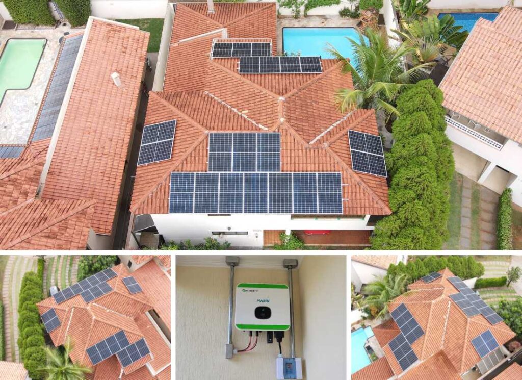 Projeto realizado pela MABIN Energia Solar em Ribeirão Preto/SP, com capacidade instalada de 9,87kWp, 21 módulos 470W e 01 inversor 8kW.