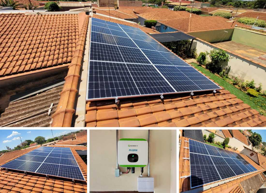 Projeto realizado pela MABIN Energia Solar em Sertãozinho/SP, com capacidade instalada de 5,64kWp, 12 módulos 470W e 01 inversor 5kW.