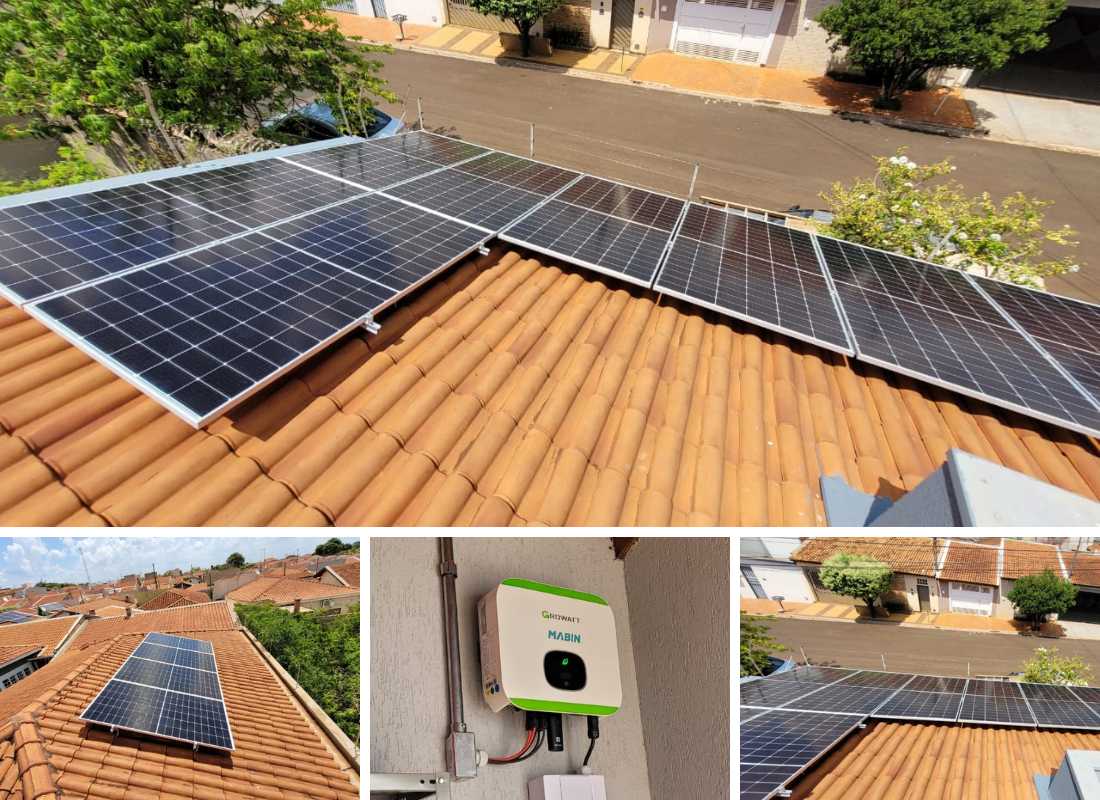 Projeto realizado pela MABIN Energia Solar em Sertãozinho/SP, com capacidade instalada de 5,64kWp, 12 módulos 470W e 1 inversor 5kW.