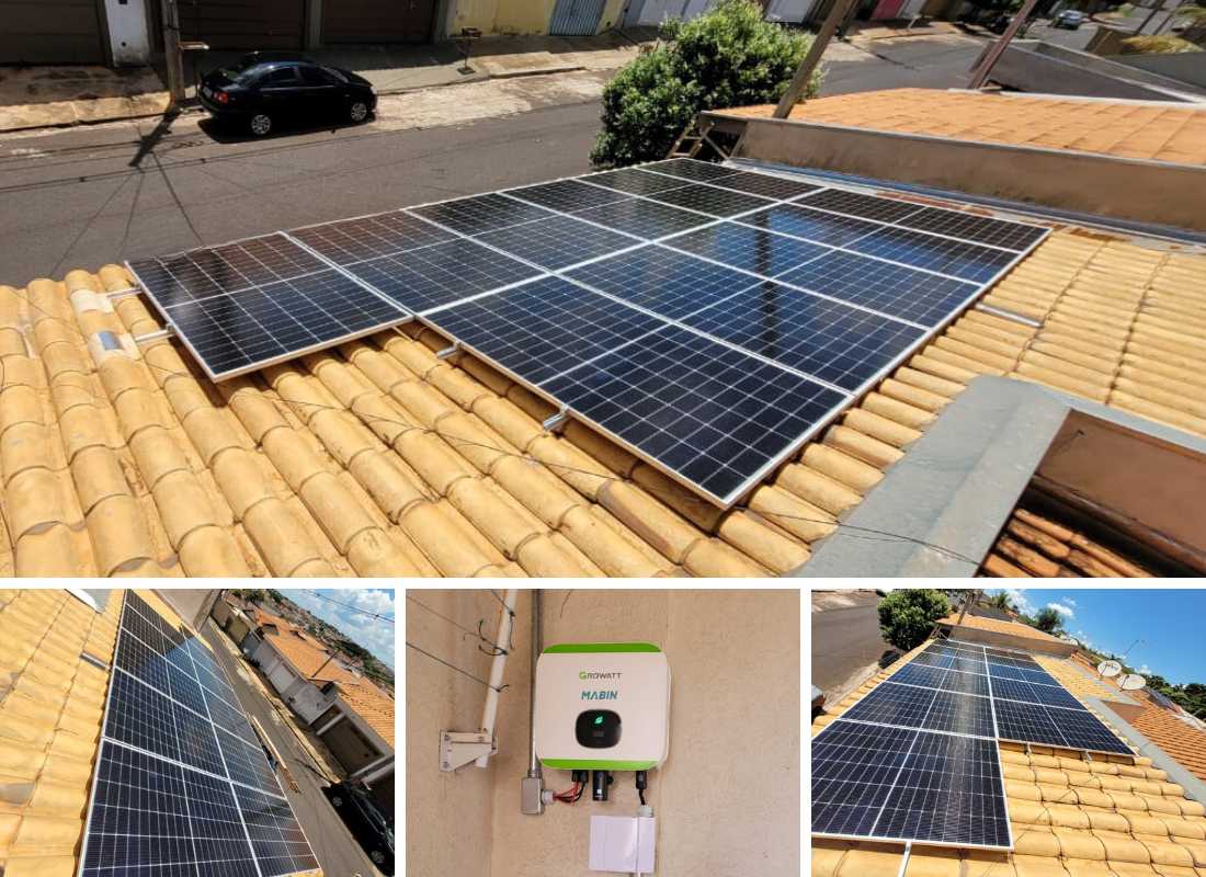 Projeto realizado pela MABIN Energia Solar em Serrana/SP, com capacidade instalada de 5,17 kWp, 11 módulos 470 W e 1 inversor 5 kW.