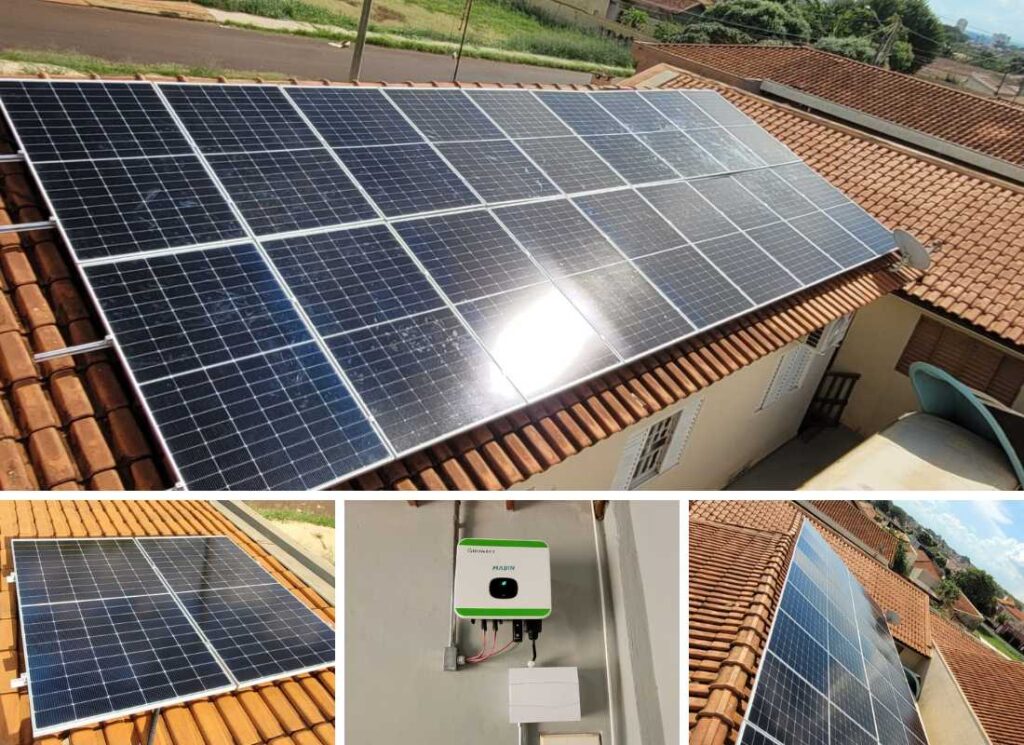 Projeto realizado pela MABIN Energia Solar em Sertãozinho/SP, com capacidade instalada de 9,40 kWp, 20 módulos 470 W e 1 inversor 8 kW.