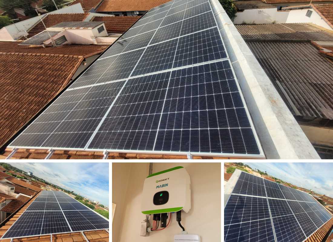 Projeto realizado pela MABIN Energia solar em Orlândia/SP, com capacidade instalada de 3,68kWp, 08 módulos 460W e 01 inversor 3kWp. Projeto realizado pela MABIN Energia Solar em Sertãozinho/SP, com capacidade instalada de 6,58 kWp, 14 módulos 470 W e 1 inversor 6 kW.