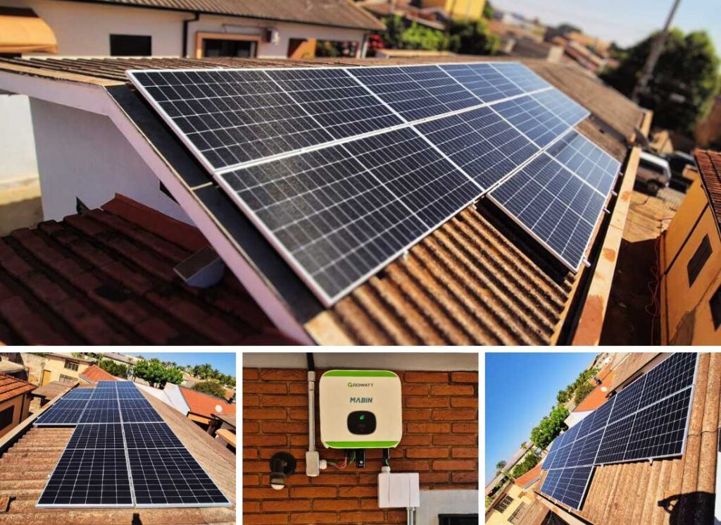 Energia Solar em Sertãozinho/SP. Projeto desenvolvido e realizado pela MABIN, com capacidade instalada de 5,65 kWp.