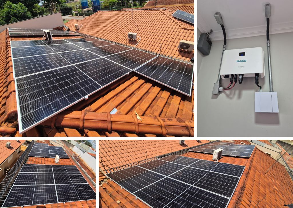 Energia Solar em Sertãozinho/SP. Projeto desenvolvido e realizado pela MABIN, com capacidade instalada de 8,63 kWp.
