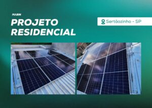 Energia Solar em Sertãozinho/SP. Projeto desenvolvido e realizado pela MABIN, com capacidade instalada de 4,60 kWp.