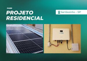 Energia Solar em Sertãozinho/SP. Projeto desenvolvido e realizado pela MABIN, com capacidade instalada de 7,28 kWp.