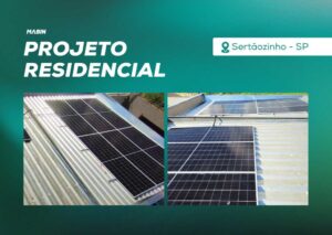 Energia Solar em Sertãozinho/SP. Projeto desenvolvido e realizado pela MABIN, com capacidade instalada de 5,18 kWp.