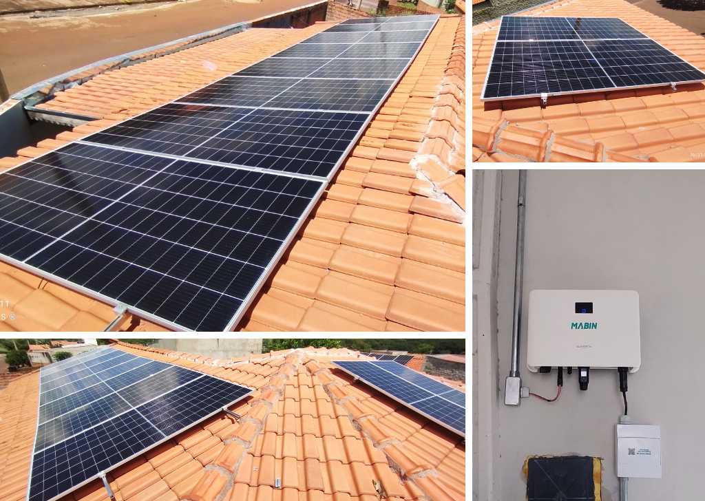 Energia Solar em Jardinópolis/SP. Projeto desenvolvido e realizado pela MABIN, com capacidade instalada de 5,75 kWp.