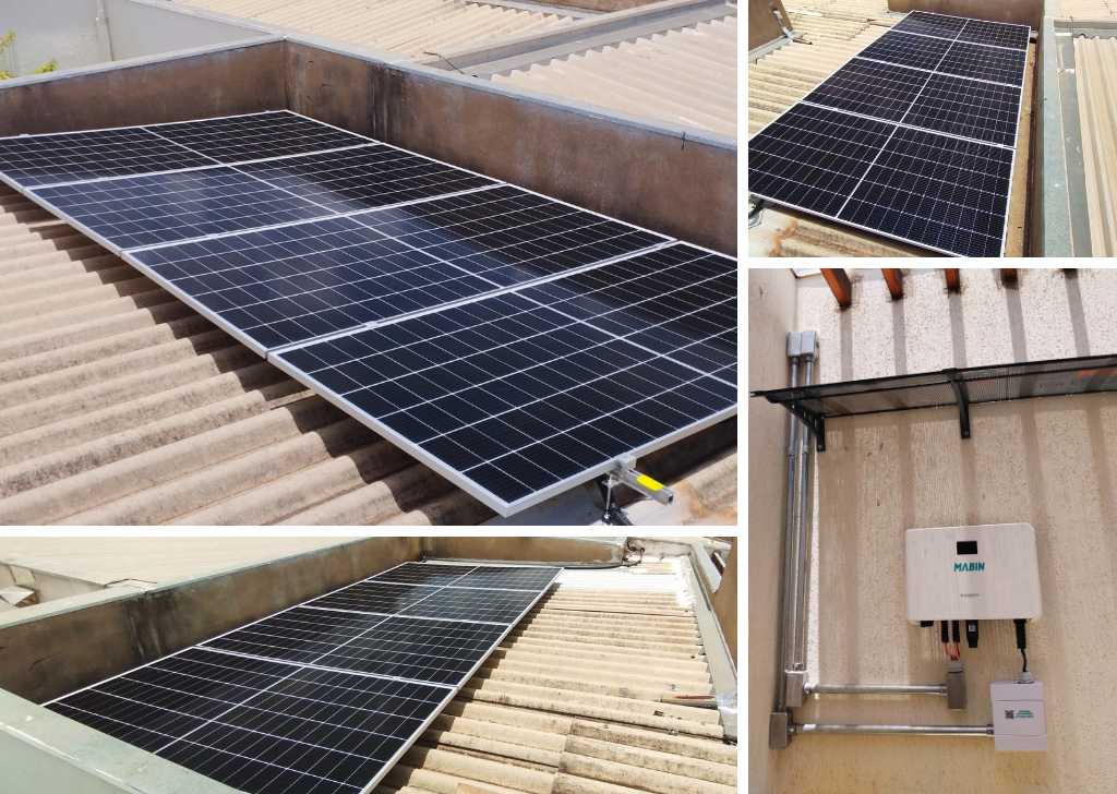 Energia Solar em Sales Oliveira/SP. Projeto desenvolvido e realizado pela MABIN, com capacidade instalada de 5,75 kWp.