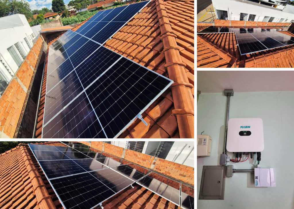 Energia Solar em Araraquara/SP. Projeto desenvolvido e realizado pela MABIN, com capacidade instalada de 6,96 kWp.