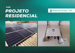 Energia Solar em Ribeirão Preto/SP. Projeto desenvolvido e realizado pela MABIN, com capacidade instalada de 10,35 kWp.