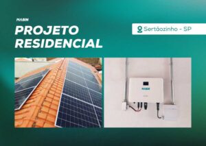 Energia Solar em Sertãozinho/SP. Projeto desenvolvido e realizado pela MABIN, com capacidade instalada de 5,18 kWp.