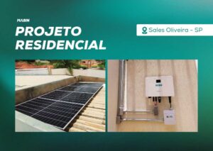Energia Solar em Sales Oliveira/SP. Projeto desenvolvido e realizado pela MABIN, com capacidade instalada de 5,75 kWp.