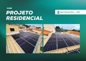 Energia Solar em Sertãozinho/SP. Projeto desenvolvido e realizado pela MABIN, com capacidade instalada de 9,20 kWp.