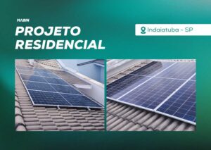 Energia Solar em Indaiatuba/SP. Projeto desenvolvido e realizado pela MABIN, com capacidade instalada de 9,2 kWp.