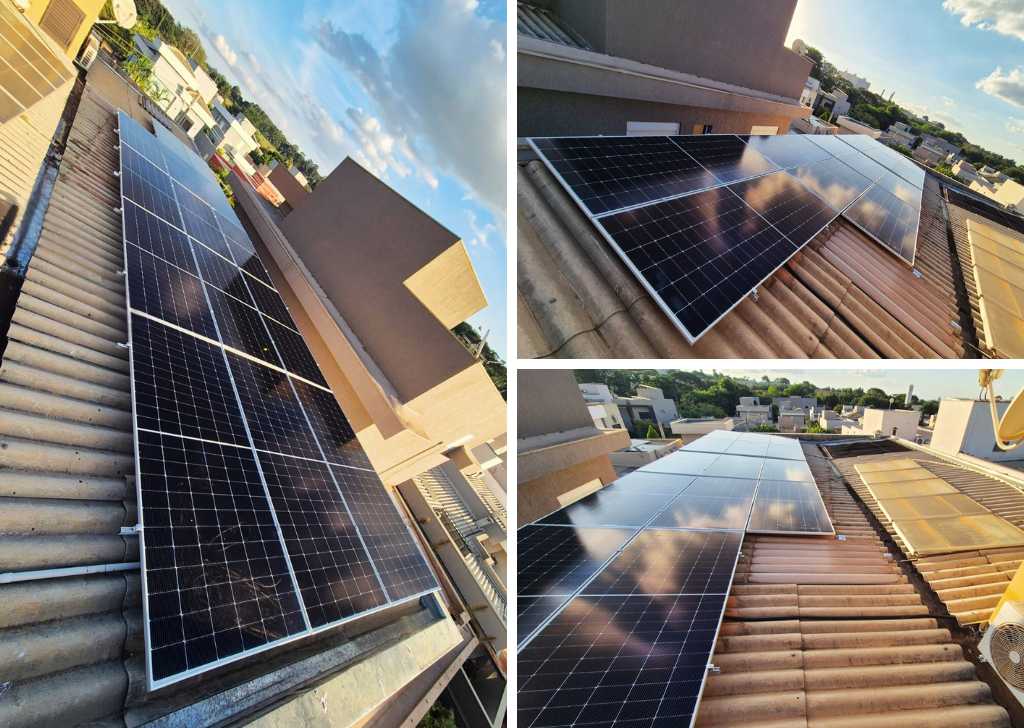 Energia Solar em Ribeirão Preto/SP. Projeto desenvolvido e realizado pela MABIN, com capacidade instalada de 8,82 kWp.