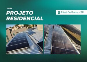 Energia Solar em Ribeirão Preto/SP. Projeto desenvolvido e realizado pela MABIN, com capacidade instalada de 10,35 kWp.