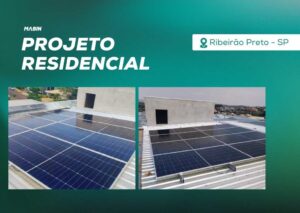 Energia Solar em Ribeirão Preto/SP. Projeto desenvolvido e realizado pela MABIN, com capacidade instalada de 4,64 kWp.