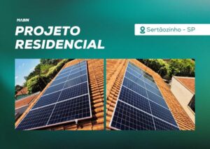 Energia Solar em Sertãozinho/SP. Projeto desenvolvido e realizado pela MABIN, com capacidade instalada de 4,52 kWp.