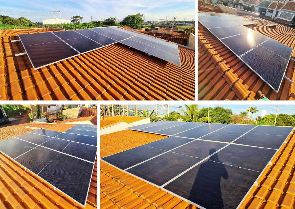 Energia Solar em Sertãozinho/SP. Projeto desenvolvido e realizado pela MABIN, com capacidade instalada de 5,58 kWp.