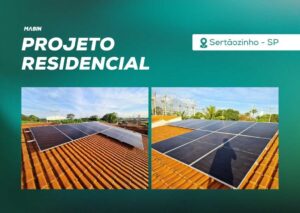 Energia Solar em Sertãozinho/SP. Projeto desenvolvido e realizado pela MABIN, com capacidade instalada de 5,58 kWp.
