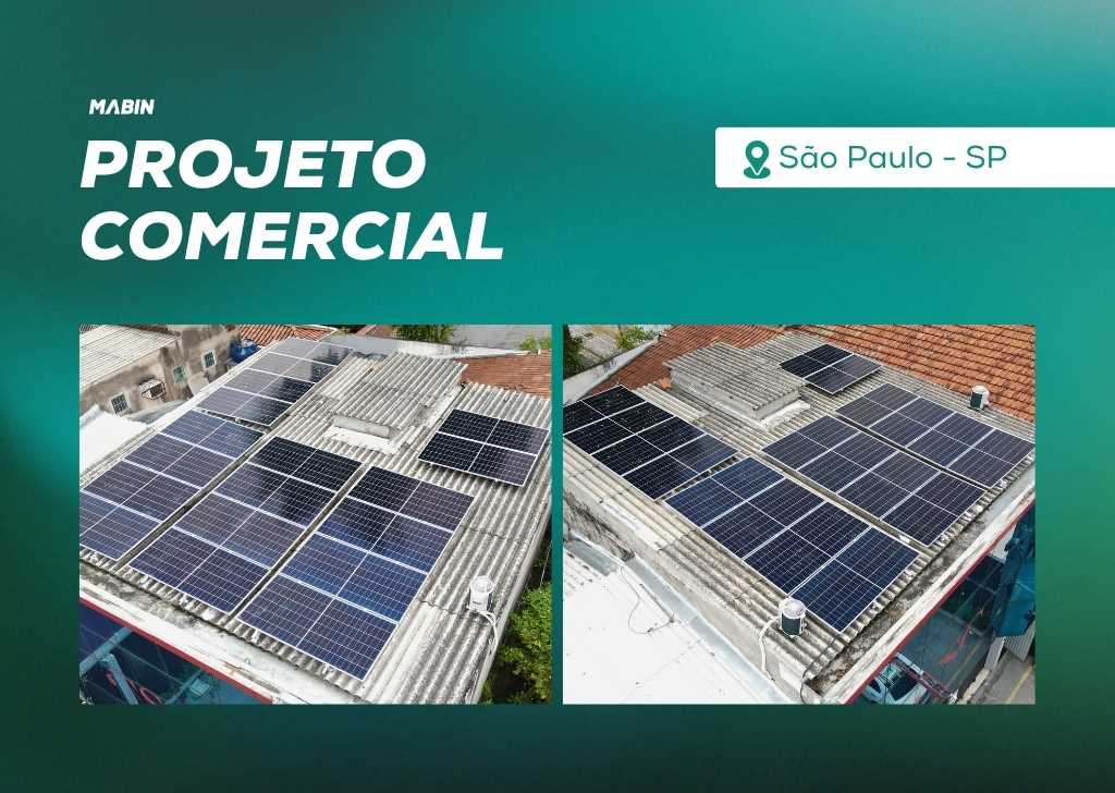 Energia Solar em São Paulo/SP. Projeto desenvolvido e realizado pela MABIN, com capacidade instalada de 11,61 kWp.
