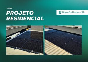 Energia Solar em Ribeirão Preto/SP. Projeto desenvolvido e realizado pela MABIN, com capacidade instalada de 4,34 kWp.